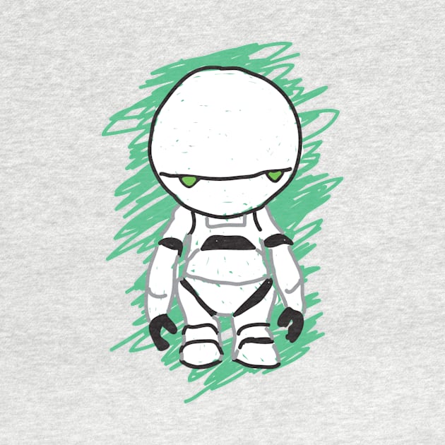 MARVIN THE PARANOID ANDROID by  Iain the human